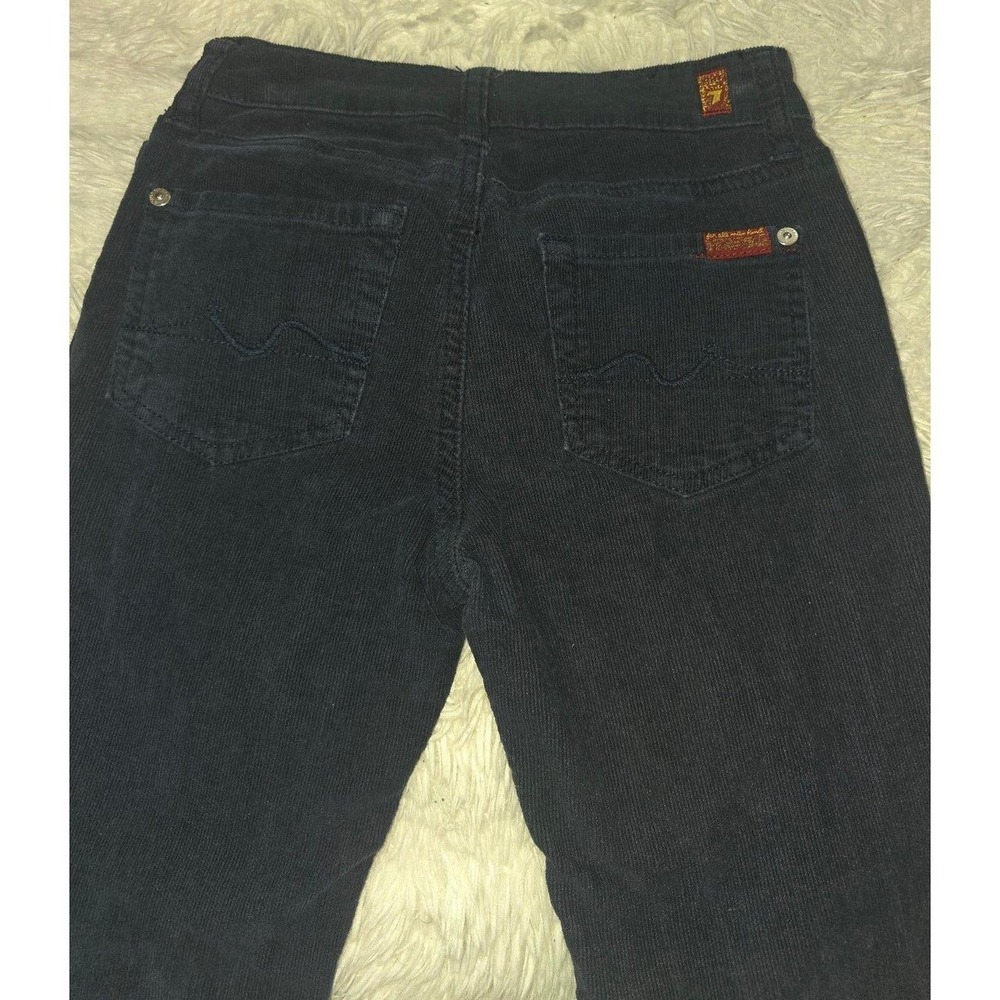 Kids Deep Navy Blue corduroy pants. 7 For All Mankind. Size 8, Slim straight - Picture 5 of 6